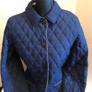 LL Bean Blue Insulated Quilted Coat